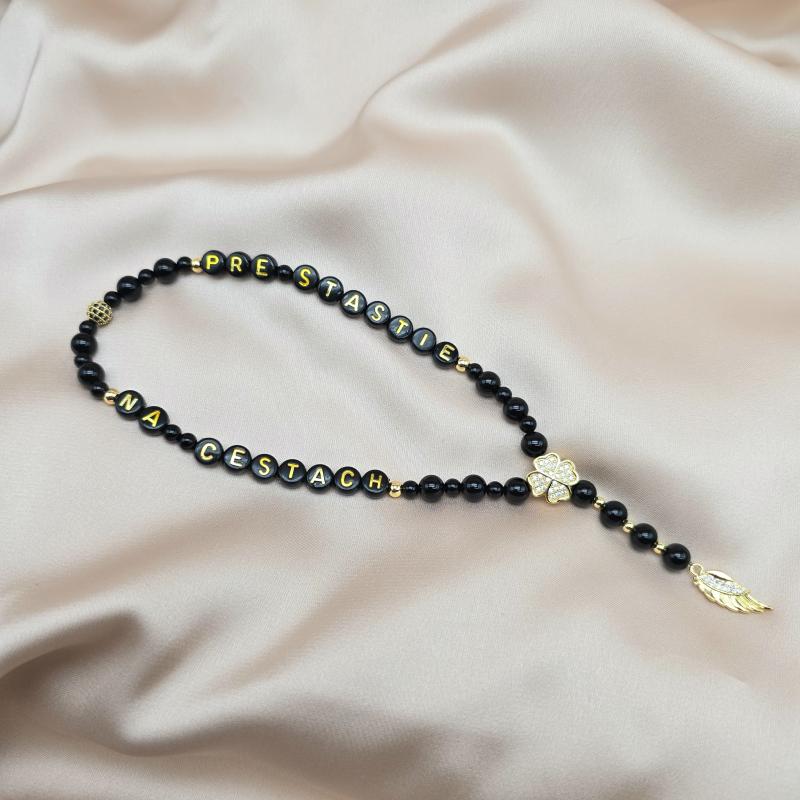 Amulet do auta - Pre šťastie na cestách Ónyx zlatý - XL 1