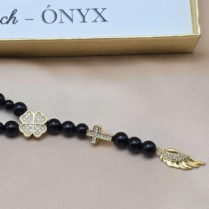 Amulet do auta - Pre šťastie na cestách Ónyx zlatý - L