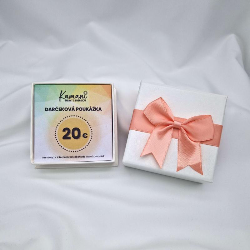 Darčeková poukážka na nákup v hodnote 20€ s krabičkou
