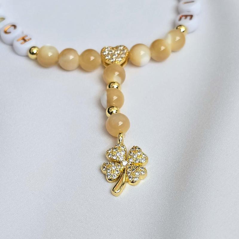 Amulet do auta - Pre šťastie na cestách Perleť zlatý - S 1