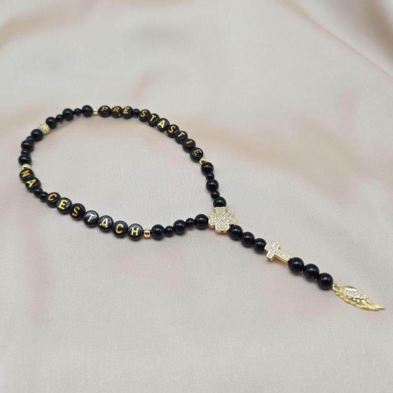 Amulet do auta - Pre šťastie na cestách Ónyx zlatý - L 2
