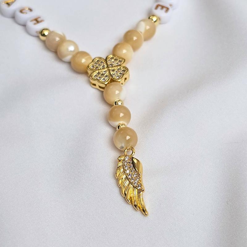 Amulet do auta - Pre šťastie na cestách Perleť zlatý - M 1