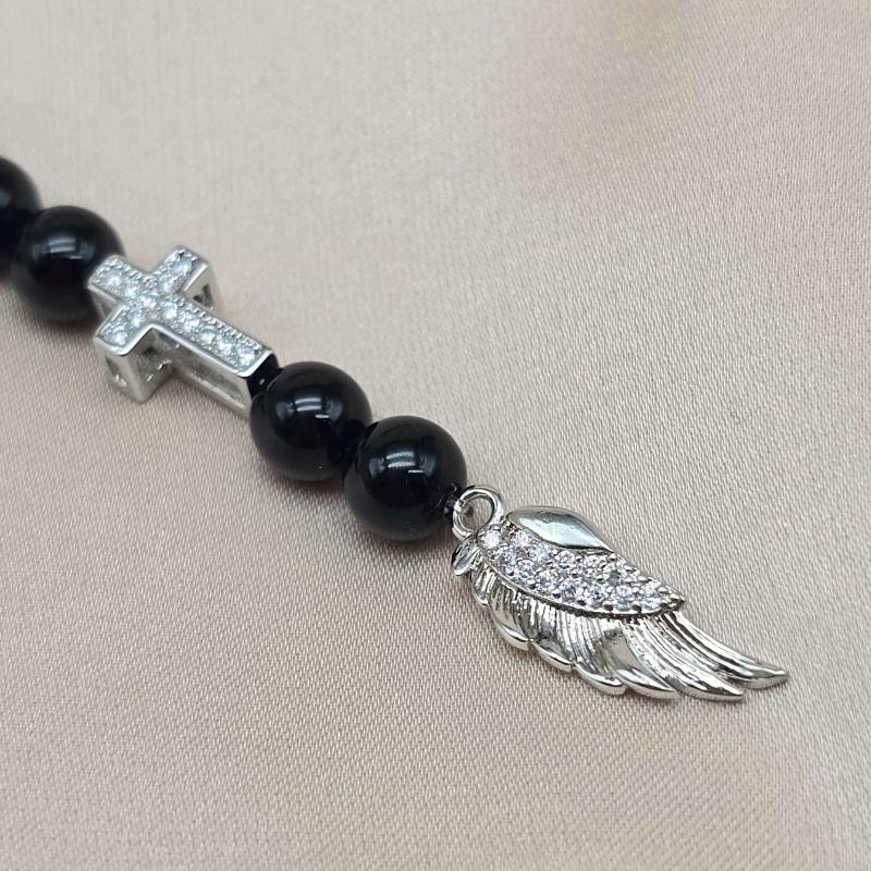 Amulet do auta - Pre šťastie na cestách Ónyx strieborný - L 3