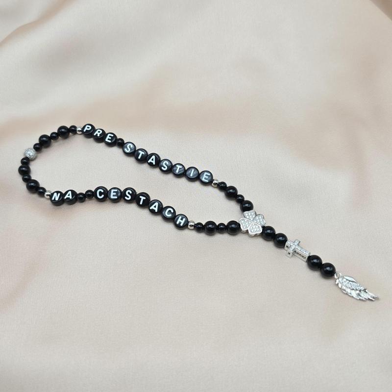 Amulet do auta - Pre šťastie na cestách Ónyx strieborný - L 1
